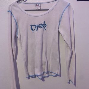 White cher long sleeve